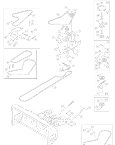 Drive Assembly 2006andbefore Diagram and Parts List for OEM-190-032  Yard Machines Lawn Tractor